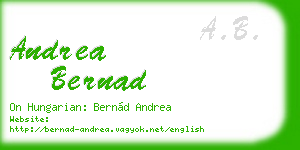andrea bernad business card