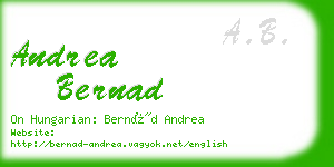 andrea bernad business card